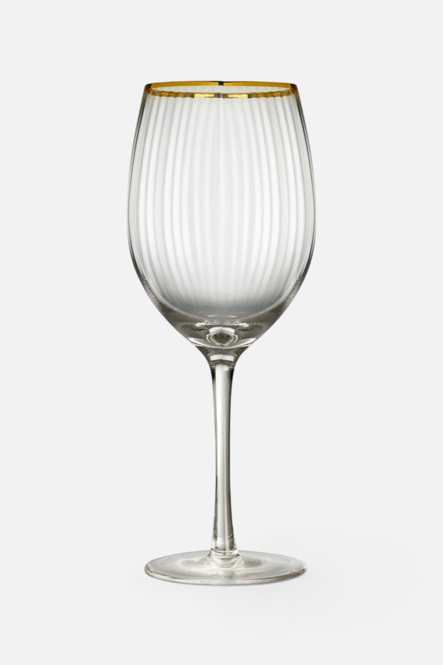 Qualia Glass Gold Rocher All-Purpose Wine Glasses Set of 4 – front view