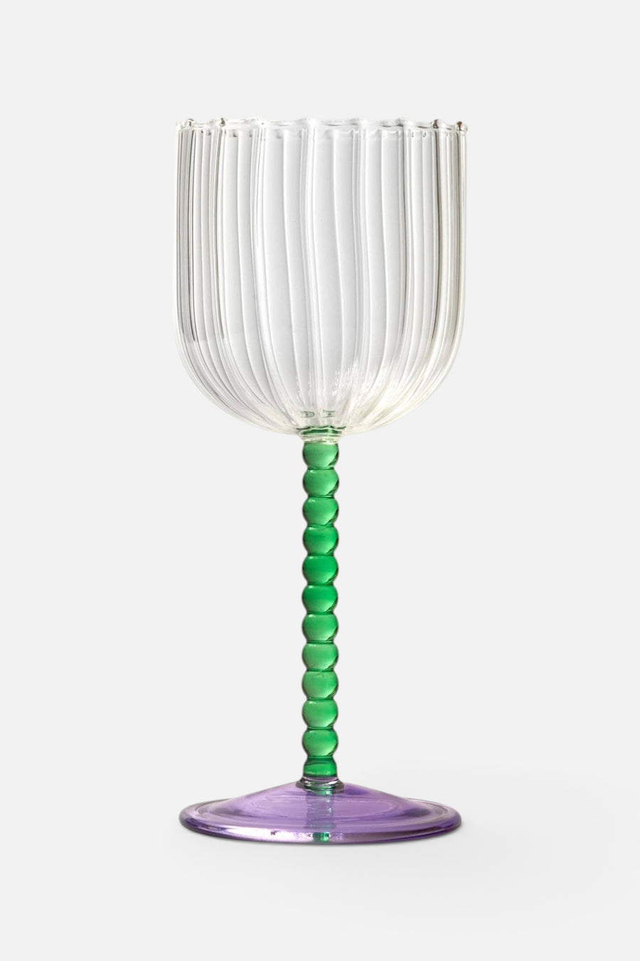 Qualia Glass Mardi Gras All-Purpose Wine Glasses Set of 4 – front view