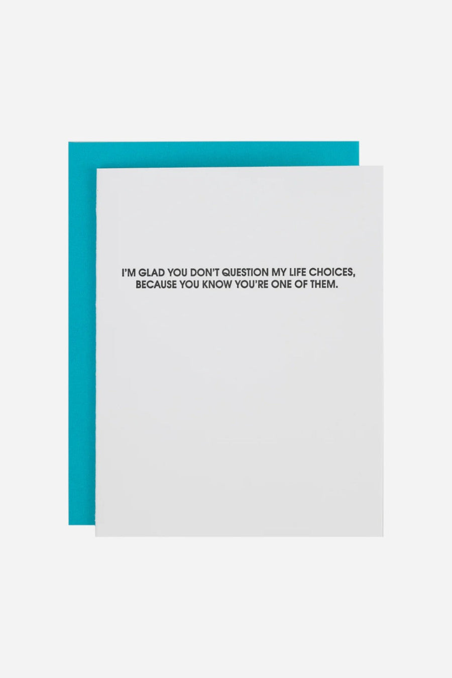 Question Life Choices - Letterpress Card – front view