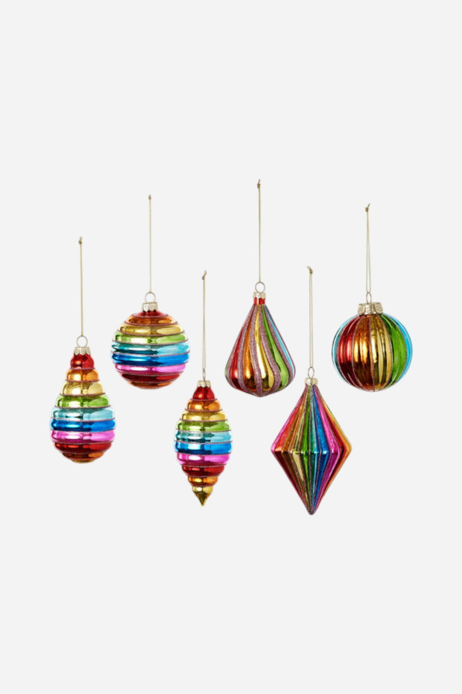 Rainbow Drop/Ball Ornament – front view