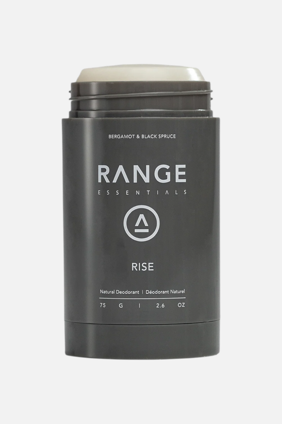 Range Essentials Men's Deodorant 75G- Rise: Bergamot & Black Spruce – back view