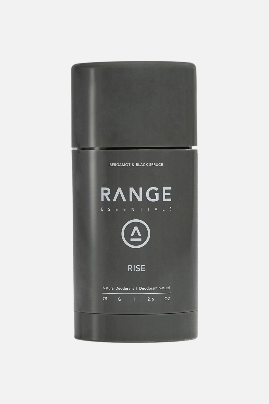 Range Essentials Men's Deodorant 75G- Rise: Bergamot & Black Spruce – front view