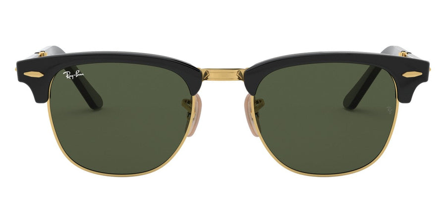 Ray-Ban Black Clubmaster Folding Sunglasses with G-15 Green Lenses – back view