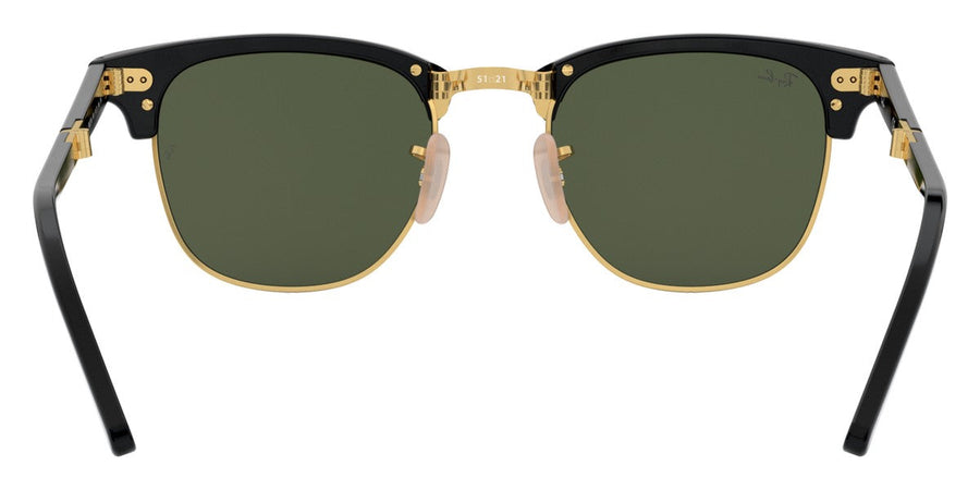 Ray-Ban Black Clubmaster Folding Sunglasses with G-15 Green Lenses – detail