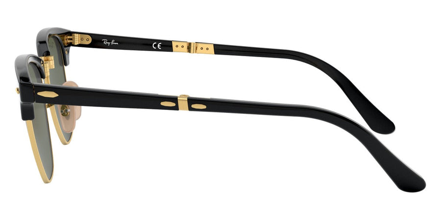 Ray-Ban Black Clubmaster Folding Sunglasses with G-15 Green Lenses – side view