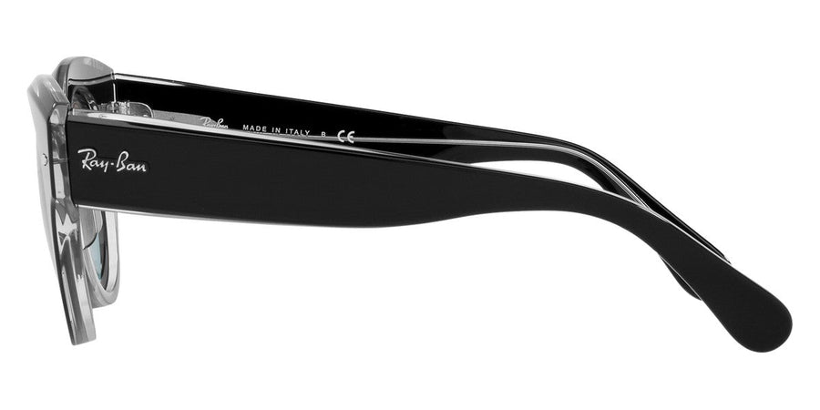 Ray-Ban Black On Transparent Sunglasses with Blue Gradient Gray Lenses – side view