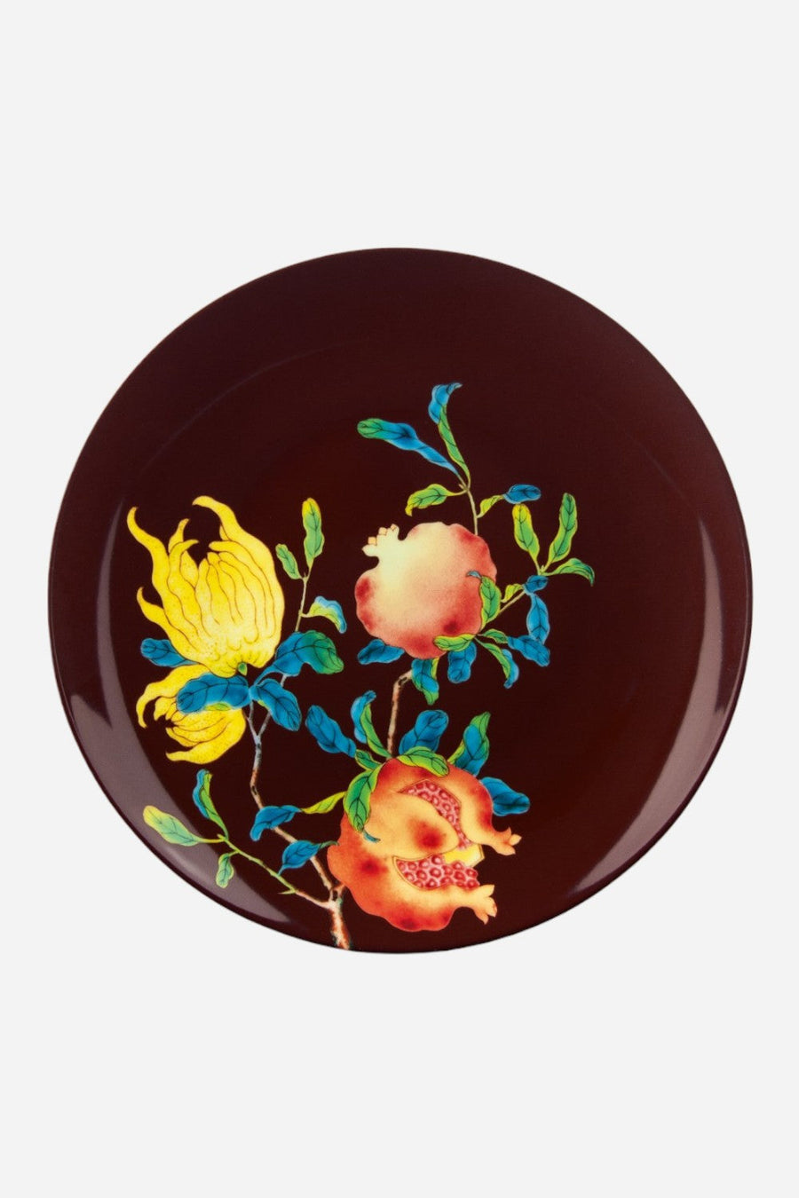 Raynaud Harmonia Brown Dessert Plate – front view