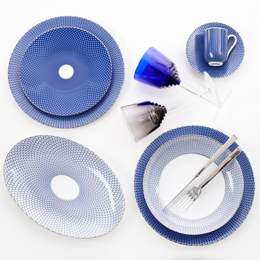 Raynaud Tresor Blue Dinner Plate – back view