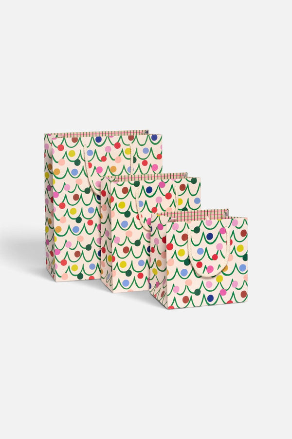 Red Cap Cards Festive Globes Gift Bag