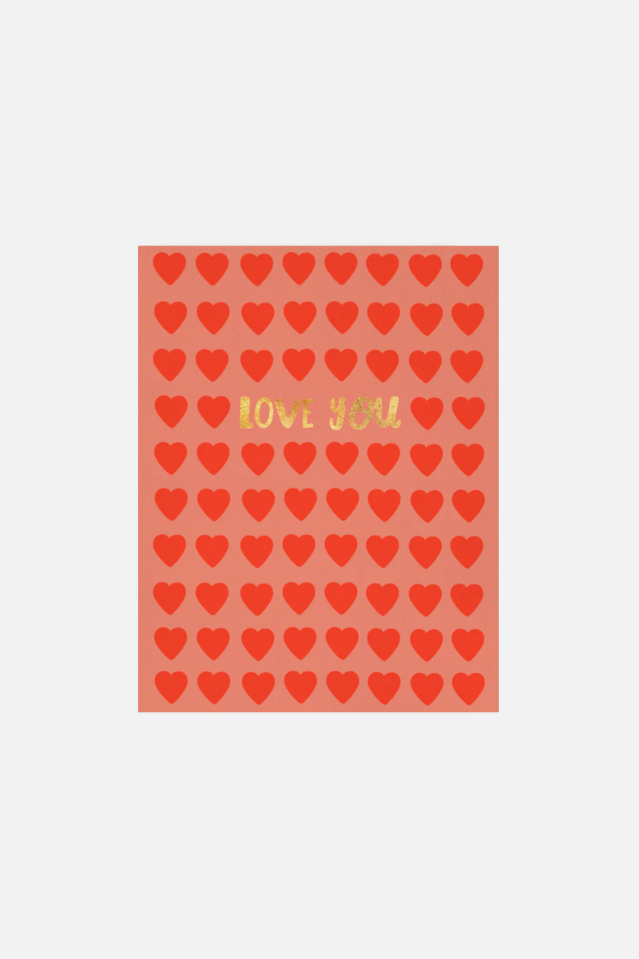 Red Hearts Love You Card – front view