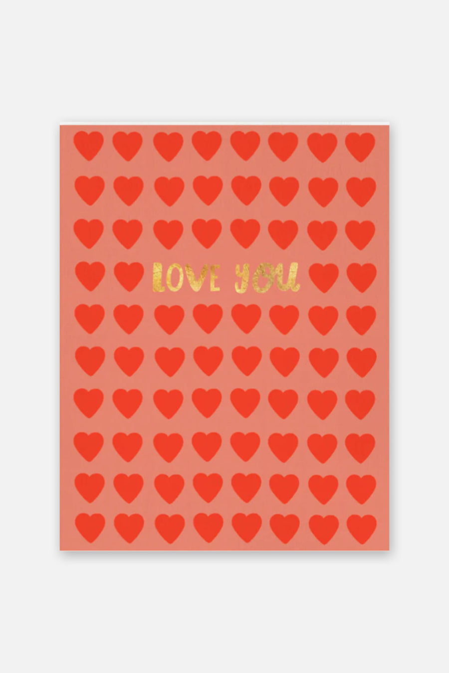 Red Hearts Love You Card – front view