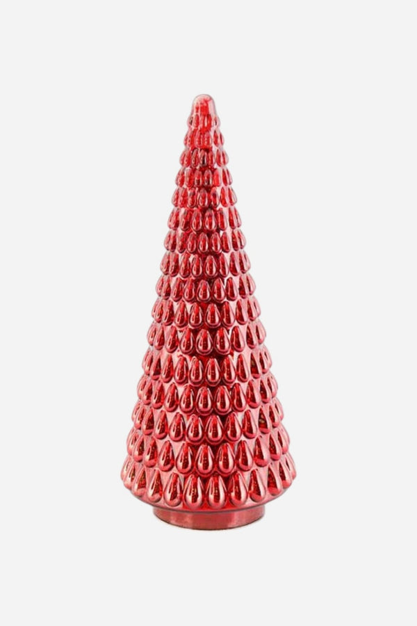Red Mercury Glass Led Tree 21.5''