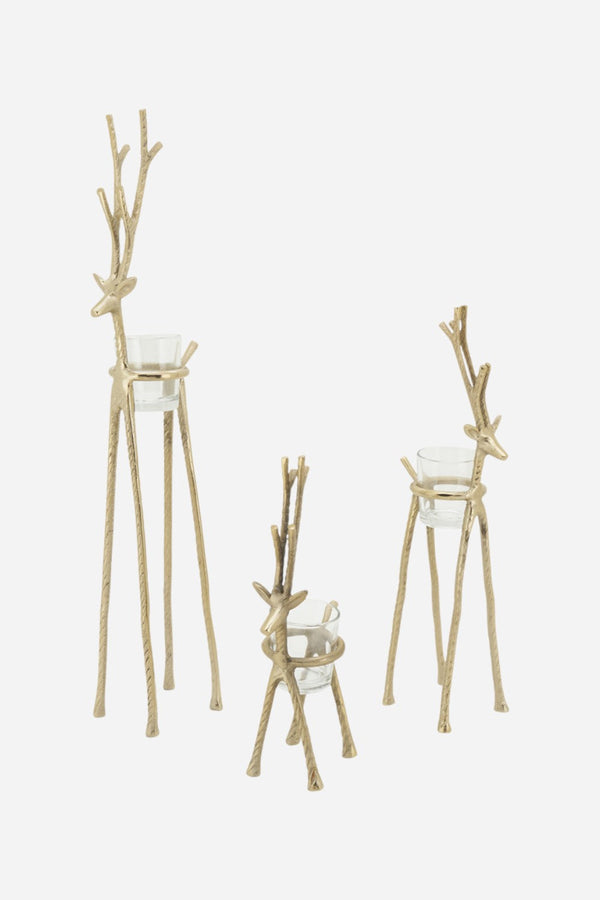 Reindeer Votive Holder Set of 3