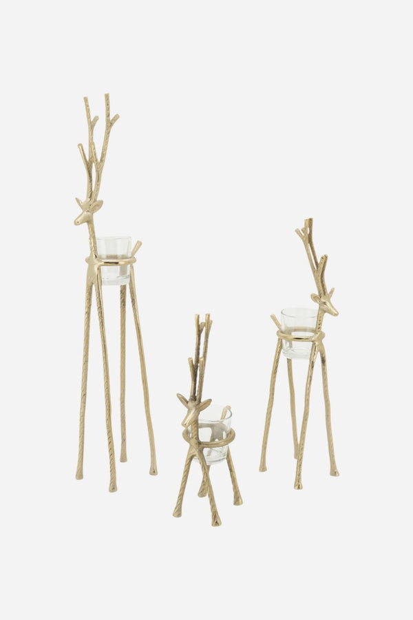 Reindeer Votive Holder Set of 3