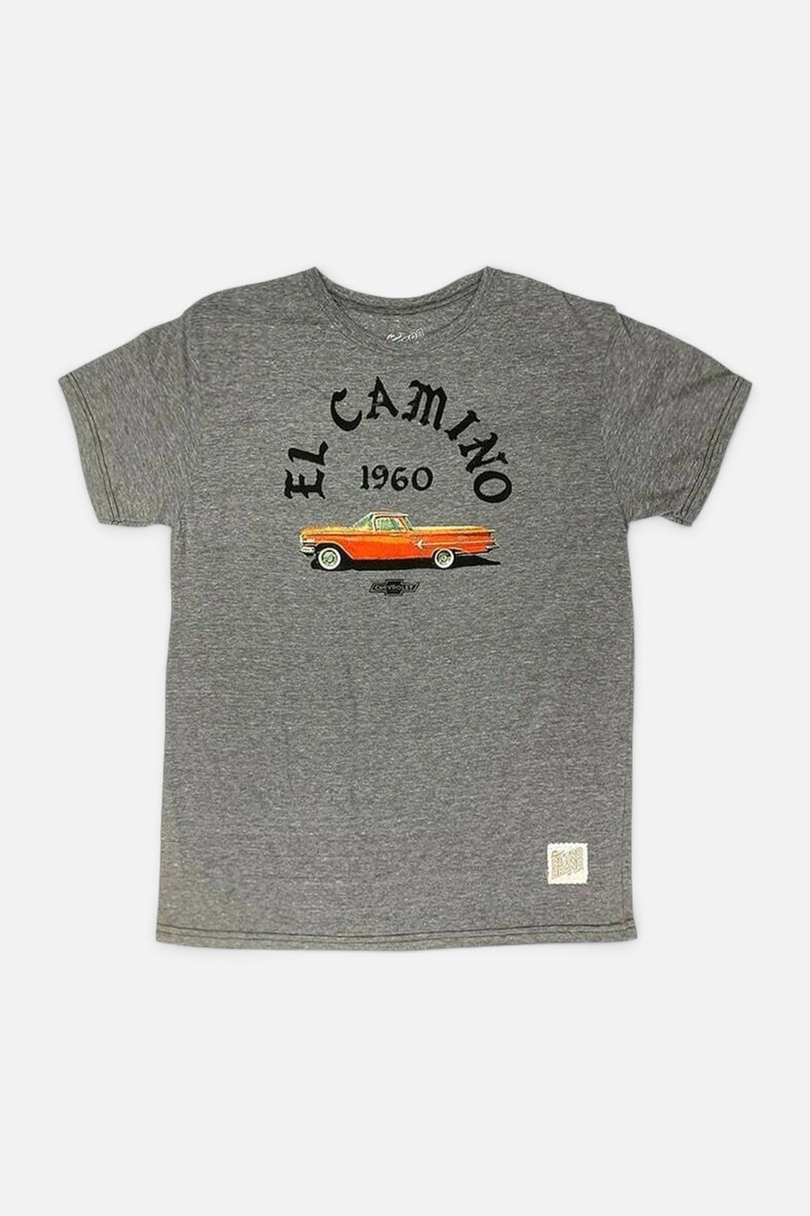 Retro Brand El Camino Graphic Tee In Streaky Grey – front view
