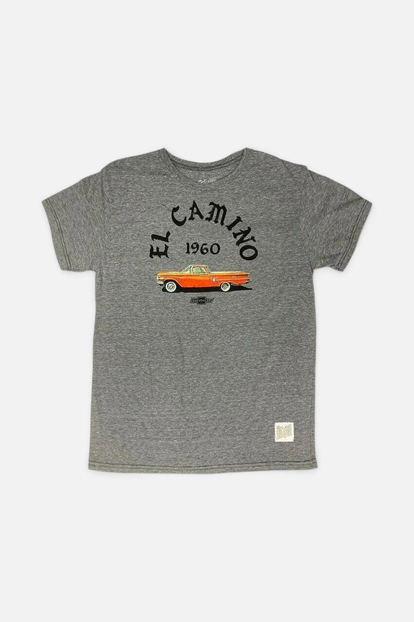 Retro Brand El Camino Graphic Tee In Streaky Grey