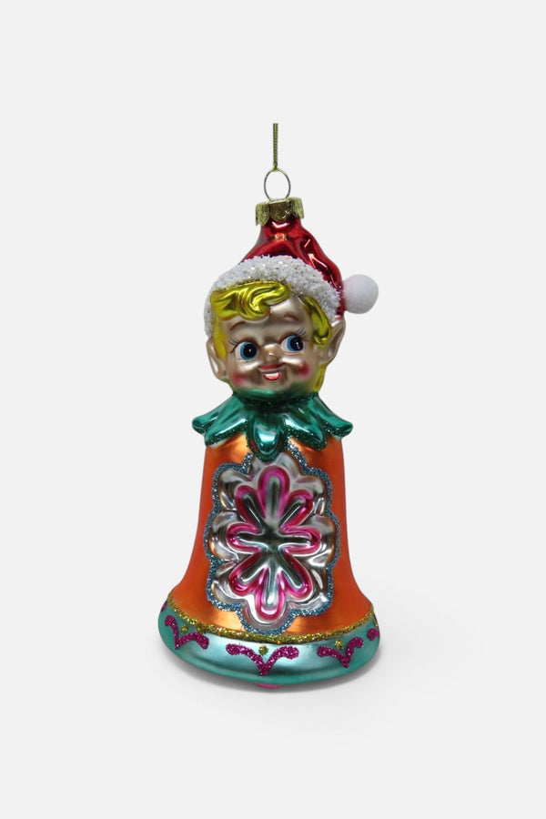 Retro Elf Bell Ornament