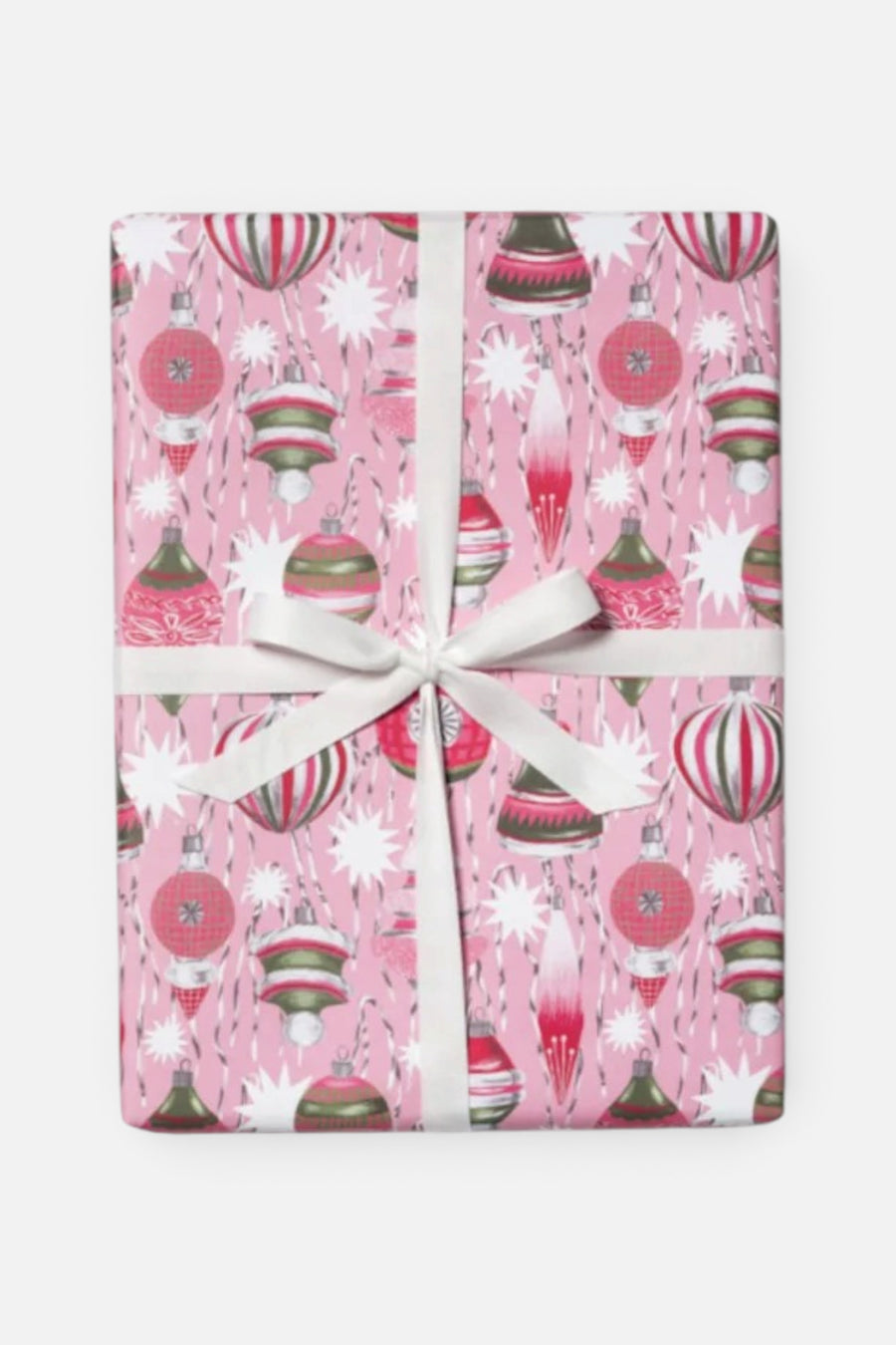 Retro Ornaments Wrapping Paper – front view