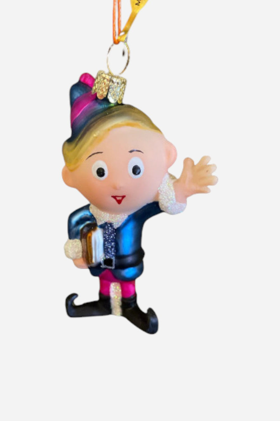 Retro Rudolph Elf Ornament – front view