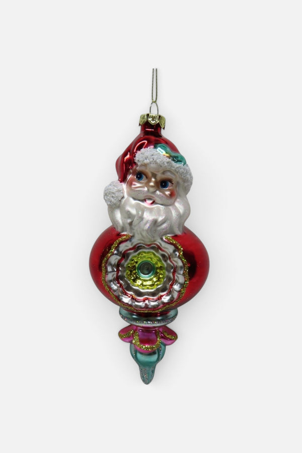 Retro Santa Bauble Ornament