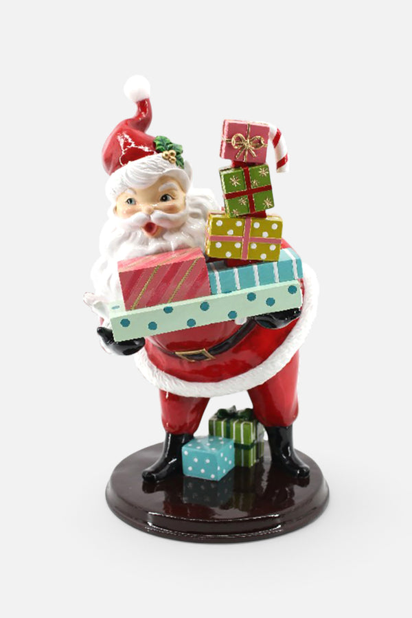 Retro Santa with Gifts Figurine