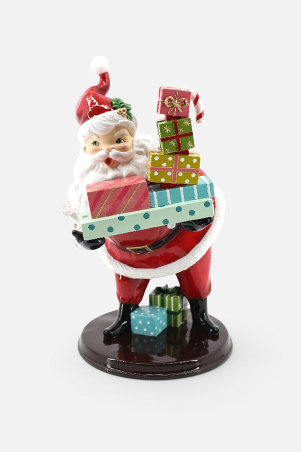 Retro Santa with Gifts Figurine