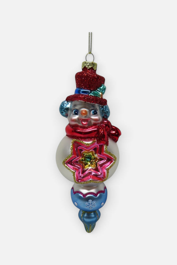 Retro Snowman Bauble Ornament