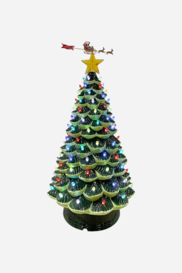 Revolving Lighted Christmas Tree