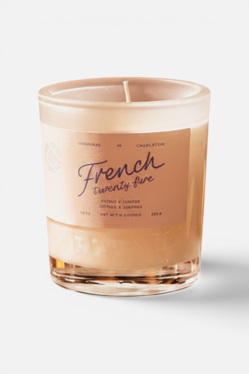 Rewined French 75 Candle – front view