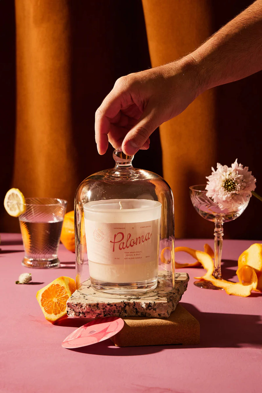 Rewined Paloma Candle – back view