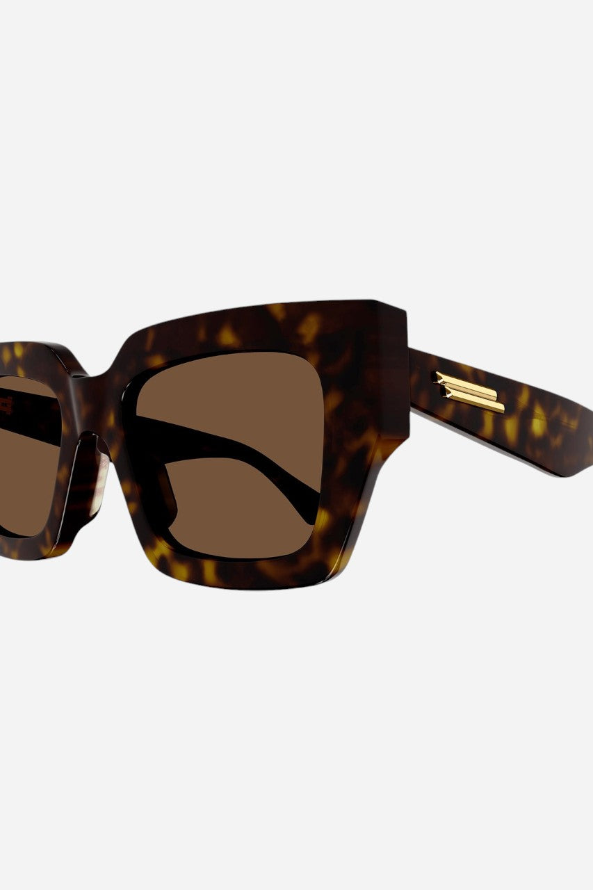 BOTTEGA VENETA Square Sunglasses in Havana (Bv1212s-002 52)