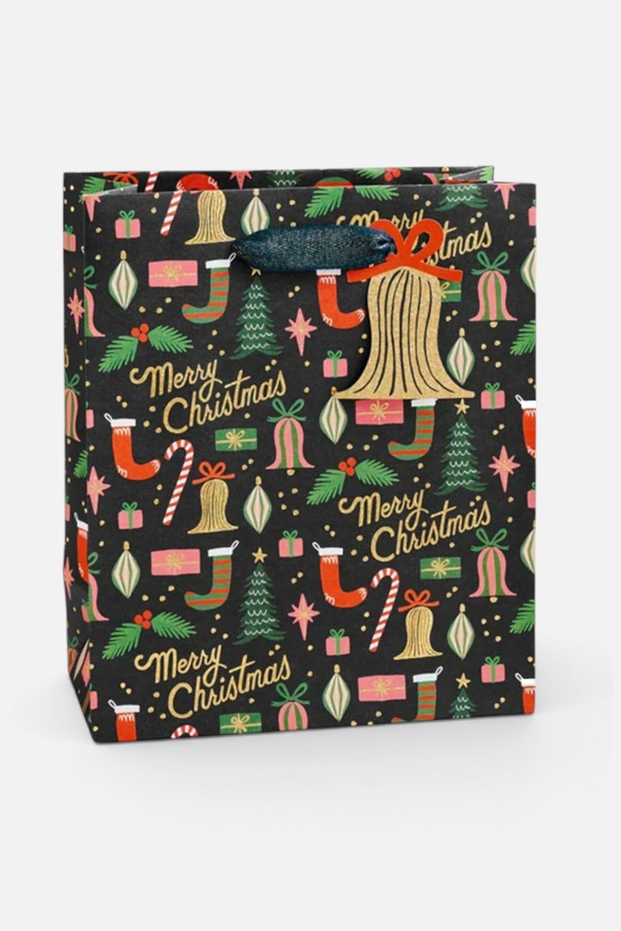 Rifle Paper Co. Deck The Halls Medium Bag – three-quarter view