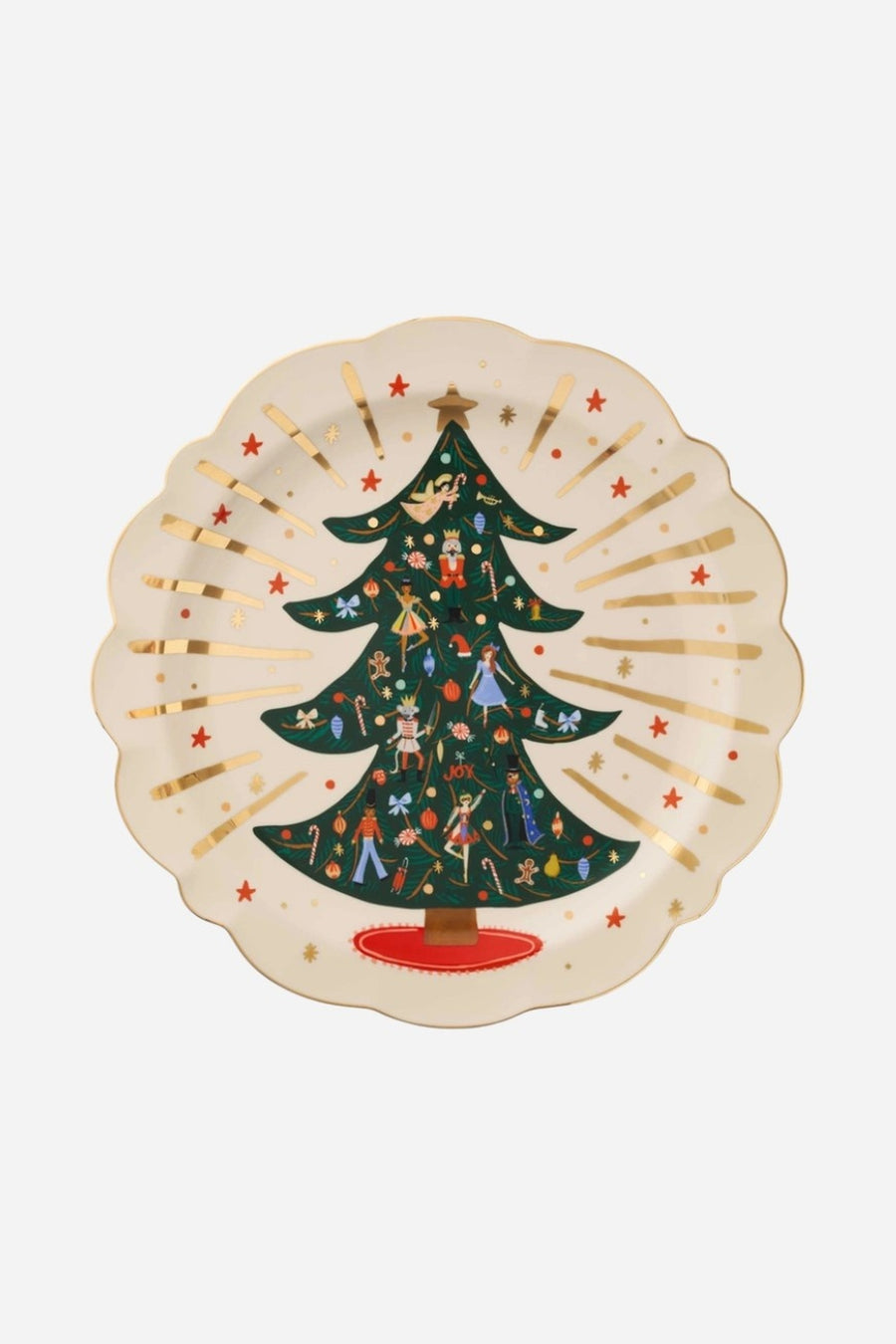 Rifle Paper Co. Nutcracker Round Porcelain Serving Platter – front view