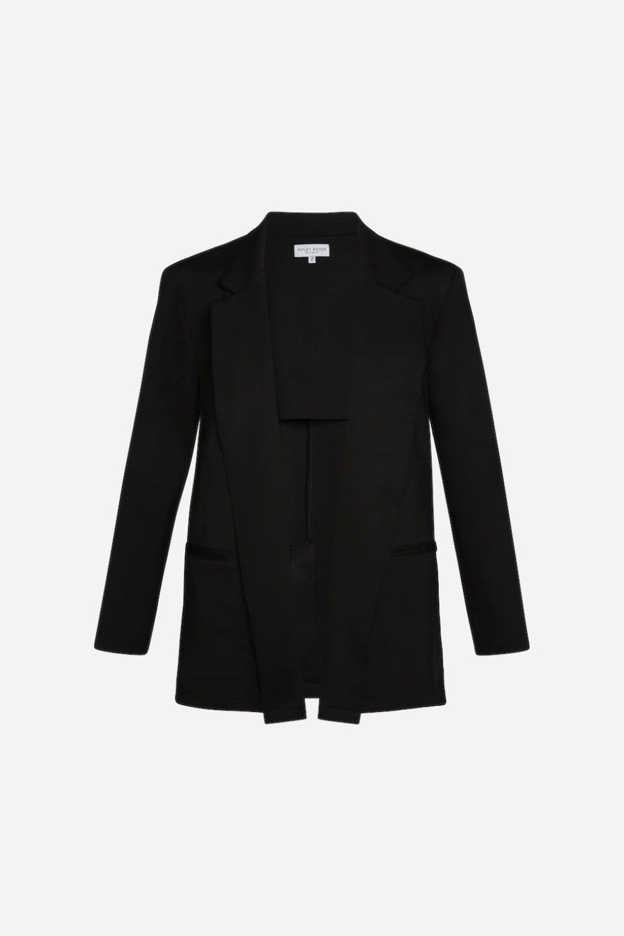 Ripley Rader Black Ponte Knit Oversized Blazer – side view