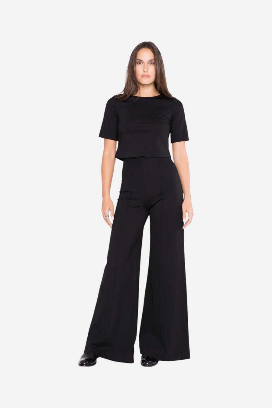 Ripley Rader Black Ponte Short Sleeve Top – side view