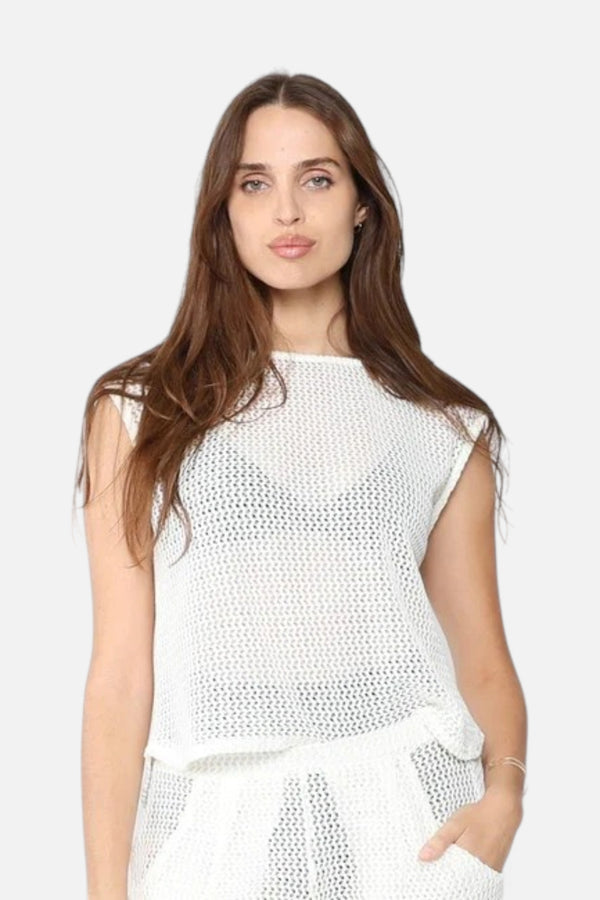 Ripley Rader Fishnet Lounge Tank in Ivory
