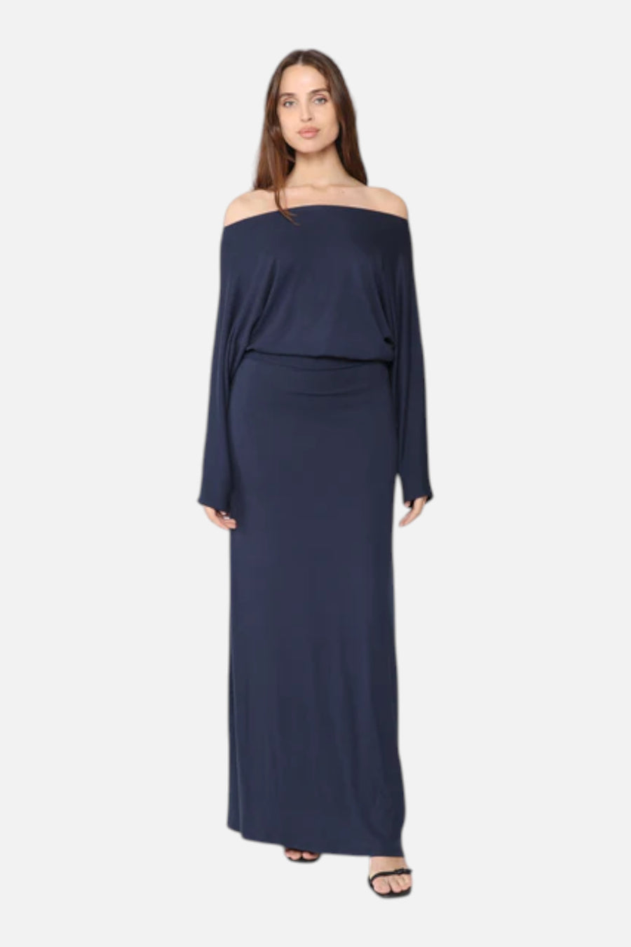 Ripley Rader Jersey Cool Girl Dress in Navy – on model