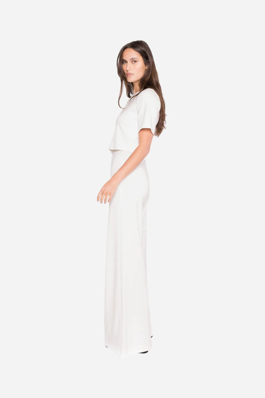 Ripley Rader Off-White Ponte Knit Short Sleeve Top – back view
