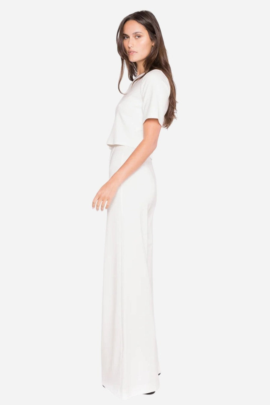 Ripley Rader Off-White Ponte Knit Short Sleeve Top – side view