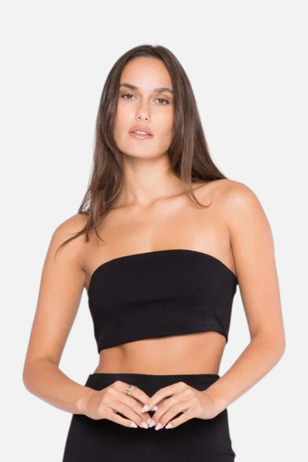 Ripley Rader Ponte Knit Bandeau Top in Black