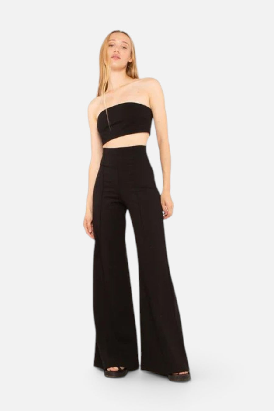 Ripley Rader Ponte Knit Bandeau Top in Black – side view