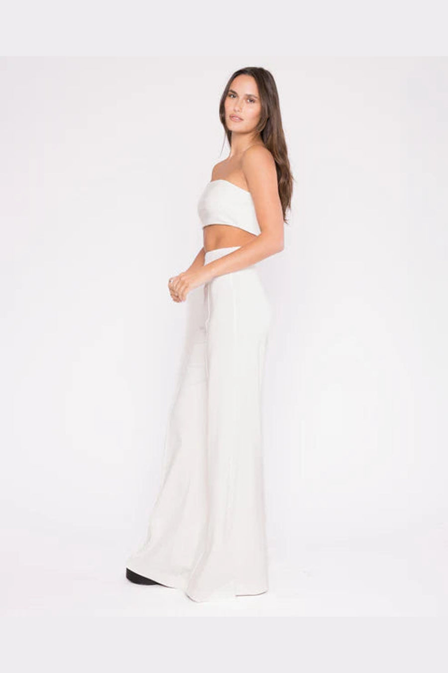 Ripley Rader Ponte Knit Bandeau Top in Off White – back view