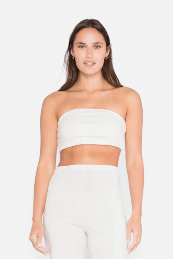 Ripley Rader Ponte Knit Bandeau Top in Off White