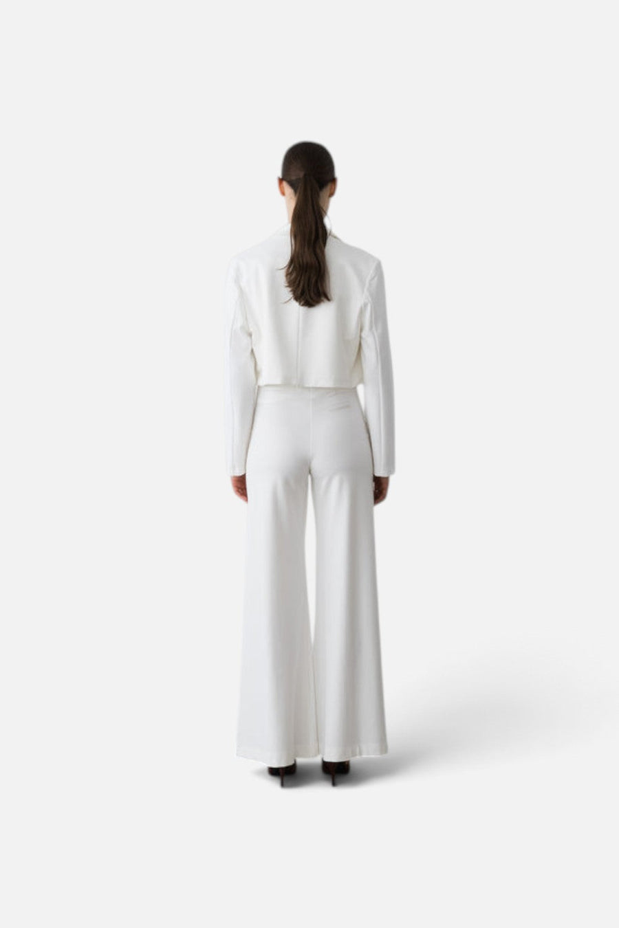 Ripley Rader Ponte Knit Boxy Blazer in Off-White – side view