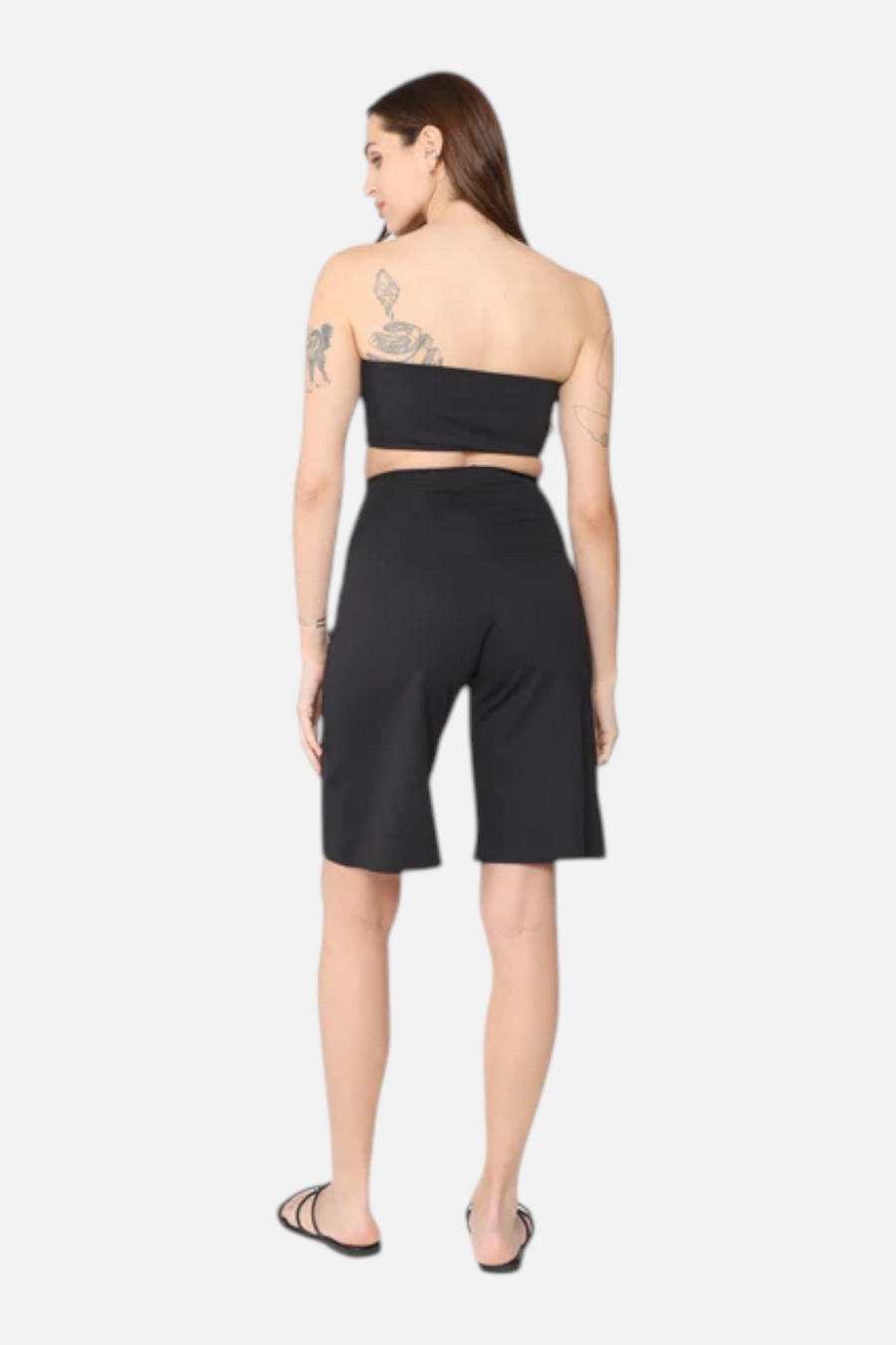 Ripley Rader Ponte Knit Shorts in Black – back view