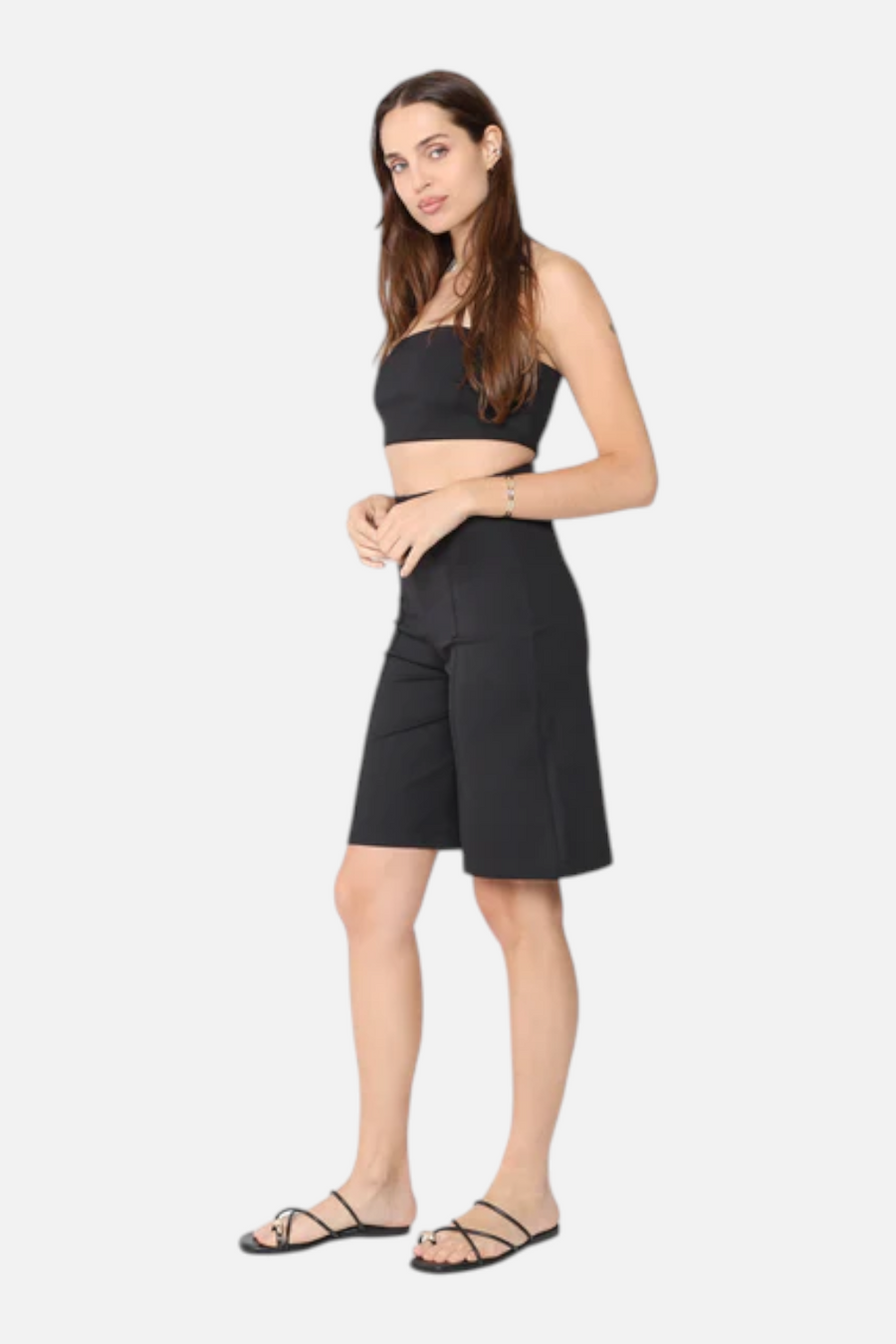 Ripley Rader Ponte Knit Shorts in Black – side view