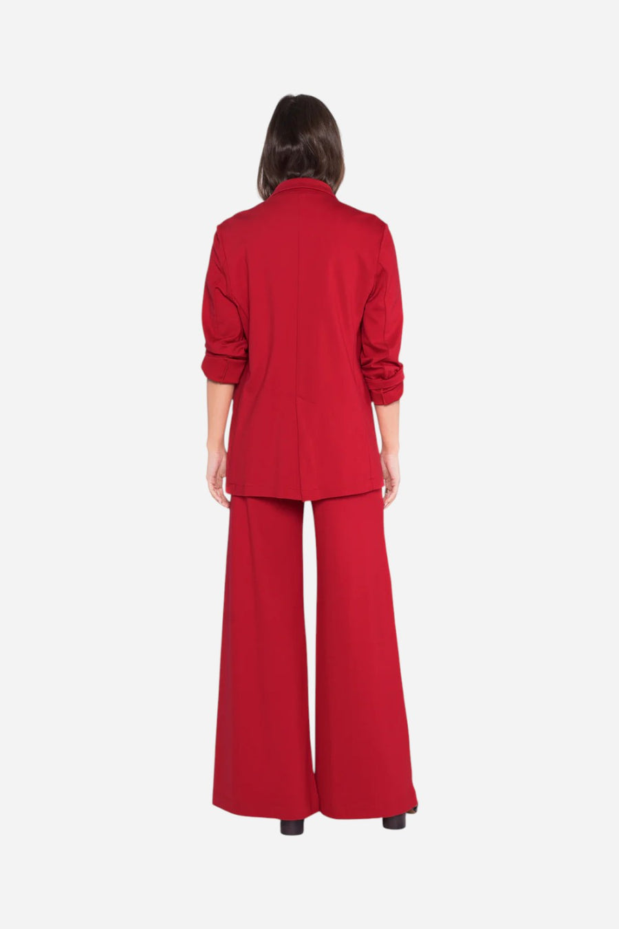 Ripley Rader Red Ponte Knit Oversized Blazer – side view
