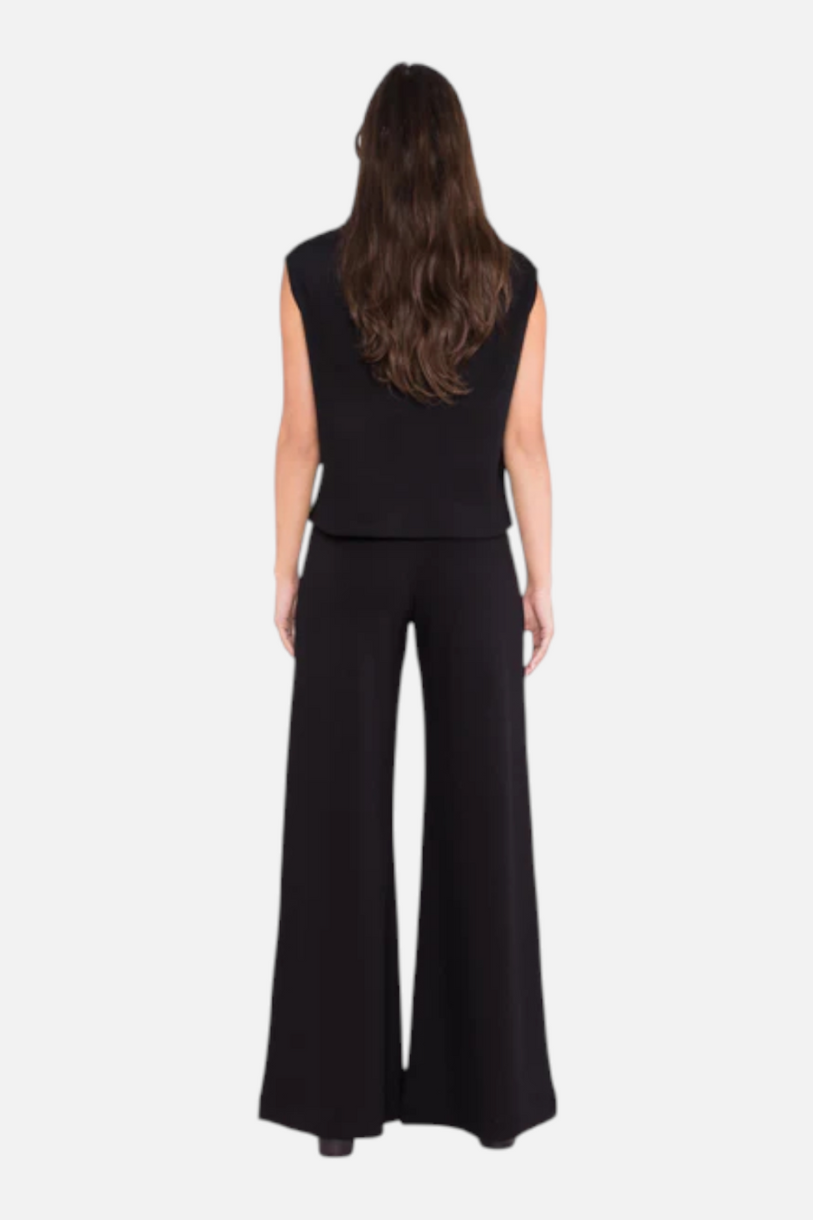 Ripley Rader Women's Scuba Wide Leg Pant in Black – side view