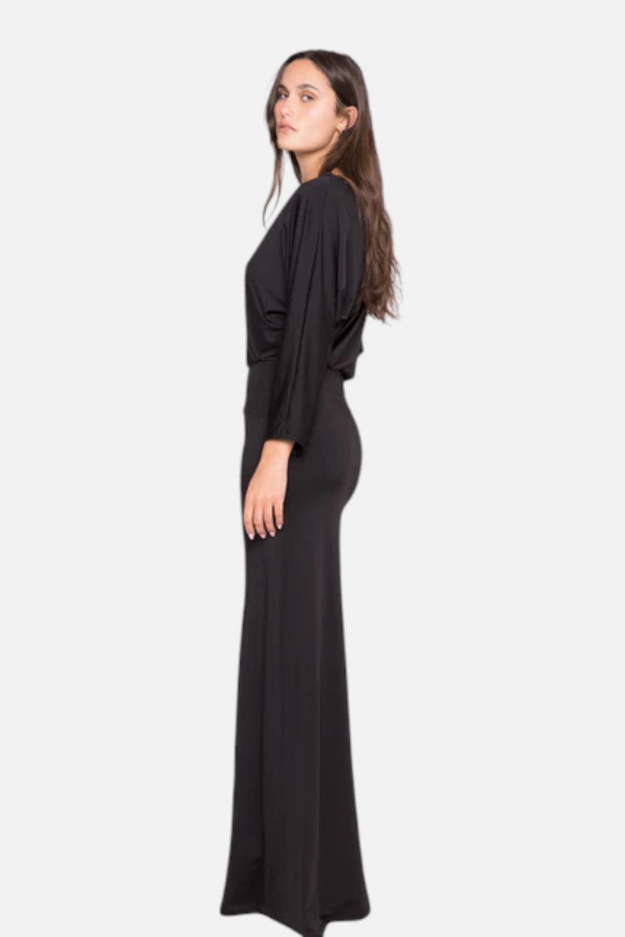 Riply Rader Jersey Cool Girl Dress in Black – back view