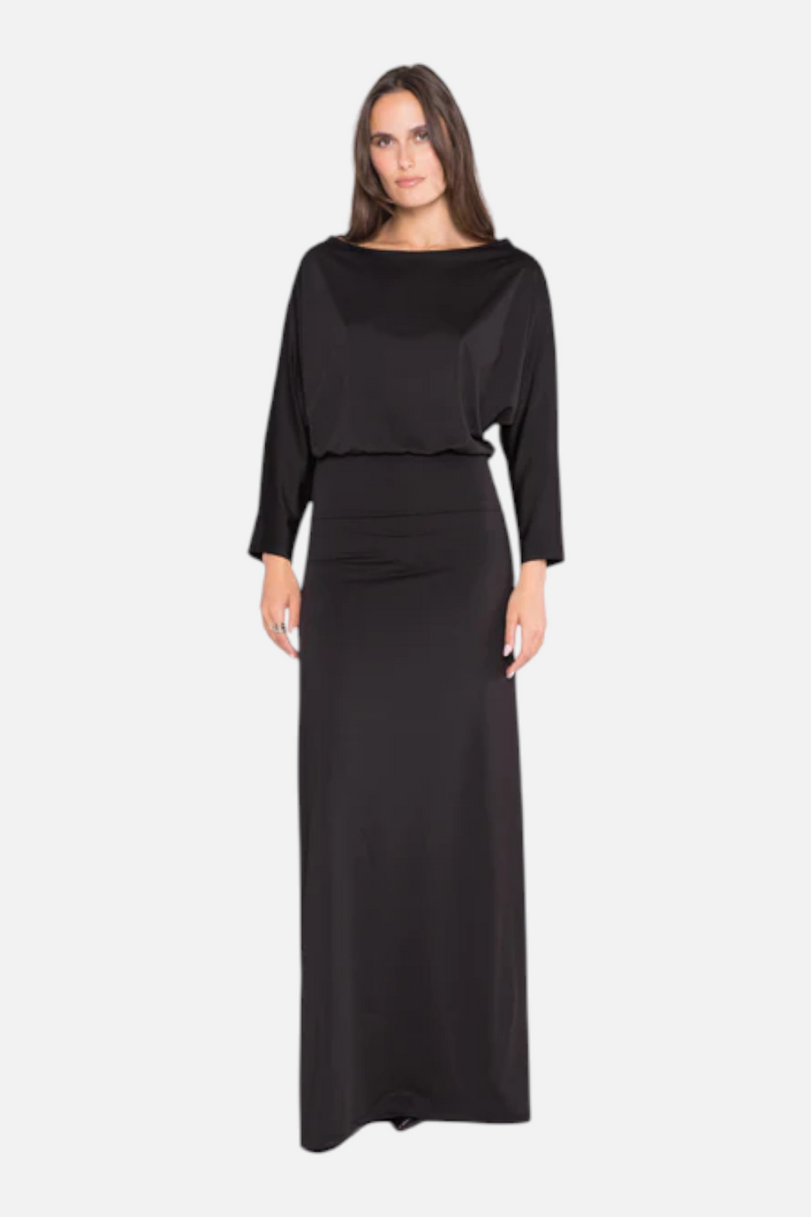 Riply Rader Jersey Cool Girl Dress in Black – front view
